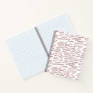 Minimalistische Anatomie Muster - Medizin-Studente Notizblock