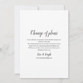 Minimalistische Änderung des verschoben Einladung (Rückseite)