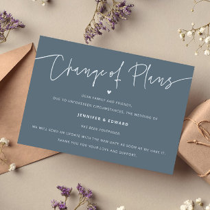 Minimalistische Änderungspläne für Hochzeitaktuali Einladung
