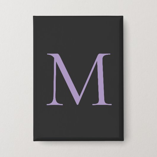 Minimalistische Anfangsbuchstaben Monogram modern Button (Vorderseite)
