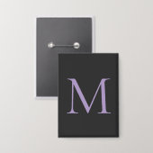 Minimalistische Anfangsbuchstaben Monogram modern Button (Vorderseite/Rückseite)