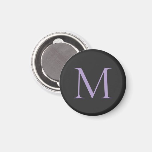 Minimalistische Anfangsbuchstaben Monogram modern Magnet (Vorderseite/Rückseite)