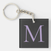 Minimalistische Anfangsbuchstaben Monogram modern Schlüsselanhänger (Vorderseite)