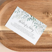 Minimalistische Anfrage für Eucalyptus Babydusche Begleitkarte