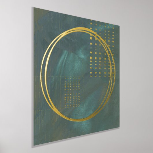 Minimalistische Angesagte Grüngoldgold Foliendrucke (Ablage )
