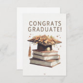 Minimalistische Anime Style Abschluss Grußkarte (Vorne/Hinten)