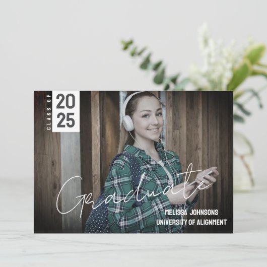 Minimalistische Ankündigung 2-Foto-Abschluss (Stehend Vorderseite)