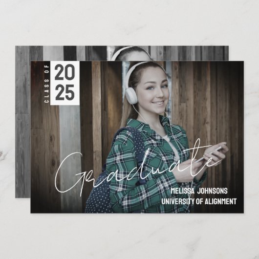 Minimalistische Ankündigung 2-Foto-Abschluss (Vorne/Hinten)