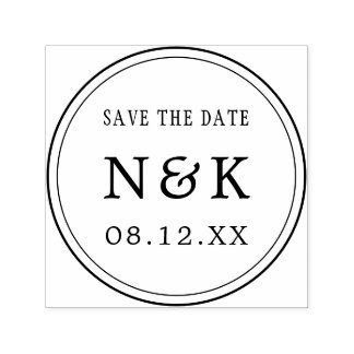 Minimalistische Ankündigung Datum freihalten Permastempel