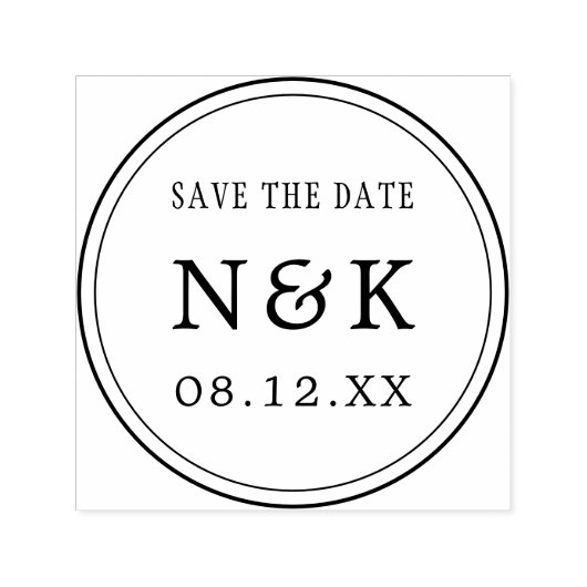 Minimalistische Ankündigung Datum freihalten Permastempel (Design)