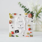 Minimalistische Ankündigung der Sommerschwangersch (Stehend Vorderseite)