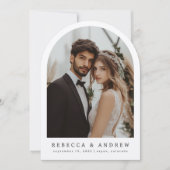 Minimalistische Ankündigung einer Hochzeit im mode (Vorderseite)