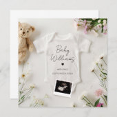 Minimalistische Ankündigung moderner Schwangerscha (Vorne/Hinten)