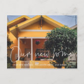 Minimalistische Ankündigung zur Bewegung des Fotos Postkarte (Vorderseite)