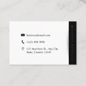 Minimalistische Anpassung: Schwarz und Weiß Visitenkarte (Rückseite)