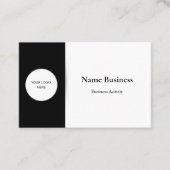 Minimalistische Anpassung: Schwarz und Weiß Visitenkarte (Vorderseite)