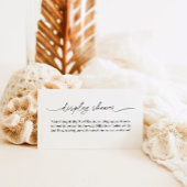 Minimalistische Anzeigedusche Begleitkarte