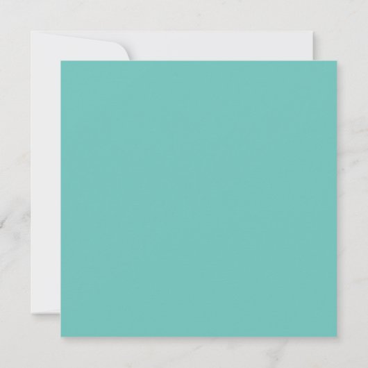 Minimalistische Aquamarine Rose Goldtypografie Swe Einladung (Rückseite)