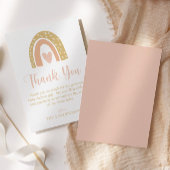 Minimalistische Aquarellbrasse Rosa Kinderdusche Dankeskarte