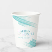 Minimalistische Aquarelle Pappbecher (Vorderseite)