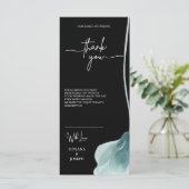 Minimalistische Aquarellfarben Blume danke Karte (Stehend Vorderseite)