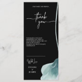 Minimalistische Aquarellfarben Blume danke Karte (Vorderseite)