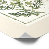 Minimalistische Aquarellfarben Fern Blätter Botani Poster (Ecke)