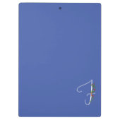 Minimalistische Aquarellfarben-Monogramm F-Lehrer Klemmbrett (Rückseite)