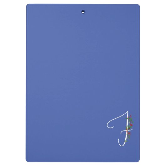 Minimalistische Aquarellfarben-Monogramm F-Lehrer Klemmbrett (Rückseite)