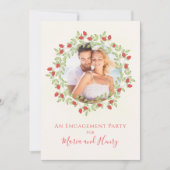 Minimalistische Aquarellfarben-Rose Einladung (Vorderseite)