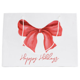 Minimalistische Aquarellfarben Rote Ribbon glückli Große Geschenktüte