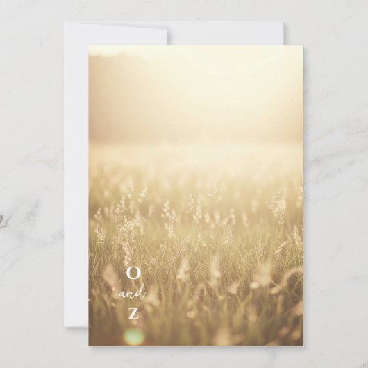 Minimalistische Aquarellfarben-Wildblume Einladung (Rückseite)