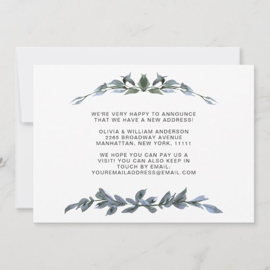 Minimalistische Aquarellfärbung Ankündigung (Rückseite)