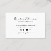 Minimalistische Aquarellfolien Visitenkarte (Rückseite)