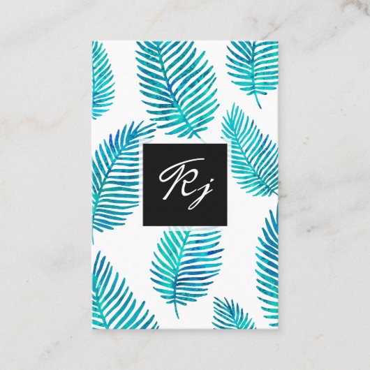 Minimalistische Aquarellfolien Visitenkarte (Vorderseite)