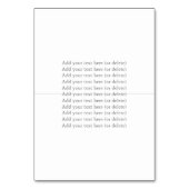 Minimalistische Aquarellgrüne Taufe Platzkarte Tischnummer (Rückseite)