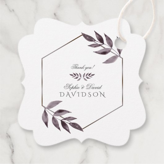 Minimalistische Aquarelltöne Geschenkanhänger (Rückseite)