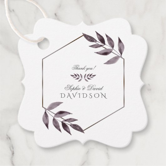 Minimalistische Aquarelltöne Geschenkanhänger (Vorderseite)