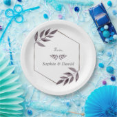 Minimalistische Aquarelltöne Pappteller (Party)