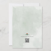 Minimalistische Aquarelltulips qr Hochzeit Einladung (Rückseite)