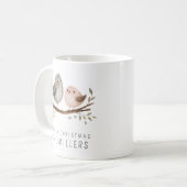 Minimalistische Aquarellvögel Kaffeetasse (Vorderseite Links)