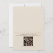 Minimalistische Arch-Boho-Elegante-Chic-QR-Code-Ho Einladung (Rückseite)