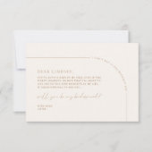 Minimalistische Arch Bridesmaid-Vorschlagskarte Einladung (Vorderseite)