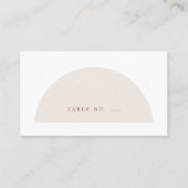 Minimalistische Arch Creme und Terracotta Platzkarte (Vorderseite)