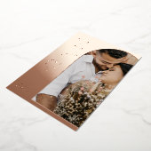 Minimalistische Arch-Foto-Hochzeit Folieneinladung (Gedreht)