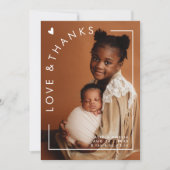 Minimalistische Arch Liebe & Danke Baby Dusche Fot (Vorderseite)