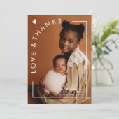 Minimalistische Arch Liebe & Danke Baby Dusche Fot (Stehend Vorderseite)