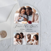 Minimalistische Arch Shape FotoCollage Save the Da Acryleinladungen