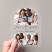 Minimalistische Arch Shape FotoCollage Save the Da Acryleinladungen (Insitu (Handheld))