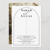 Minimalistische Arch Typografy-Hochzeit Einladung (Vorne/Hinten)